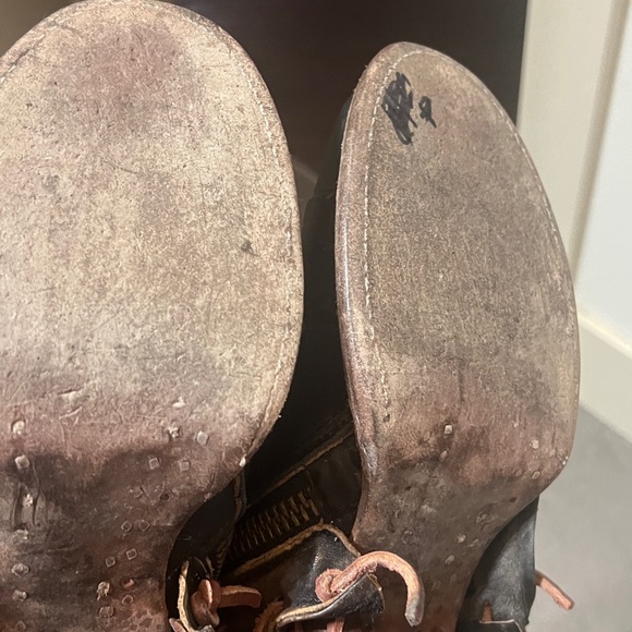 Freebird by Steven Crue women’s ankle boots Sz 8 Wine Multi Hippie Distressed - Picture 11 of 12